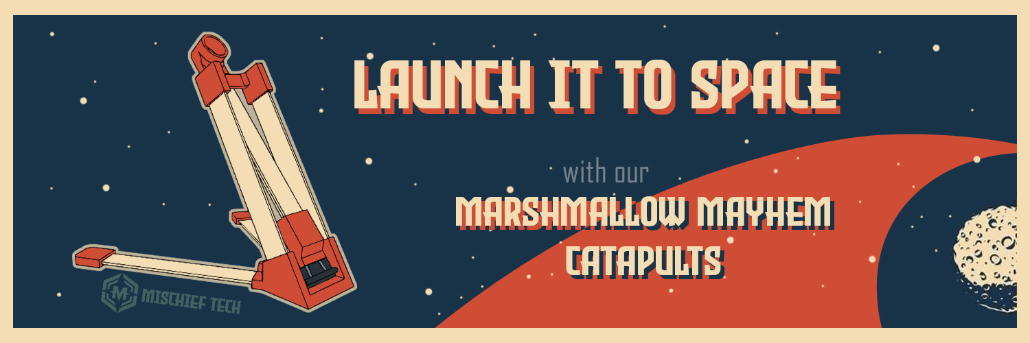 Launch it to space with our Marshmallow Mayhem Catapults